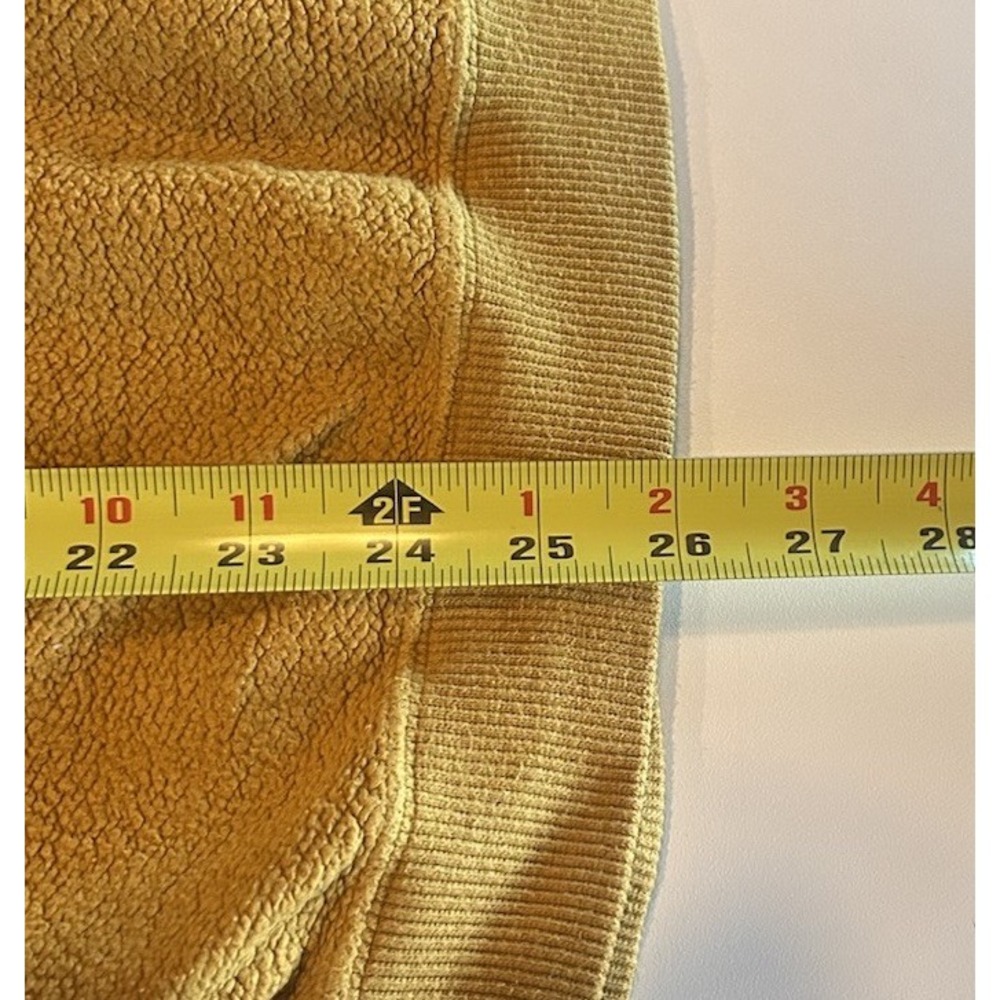 Emotionally Unavailable Crew Sweatshirt Medium Cream French Terry Mustard - Picture 12 of 12